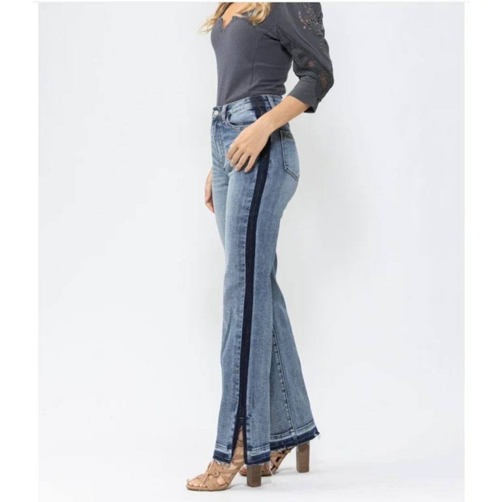 Judy Blue High Waist Side Seam Detail Straight Leg Jeans NWT Women's Size 25